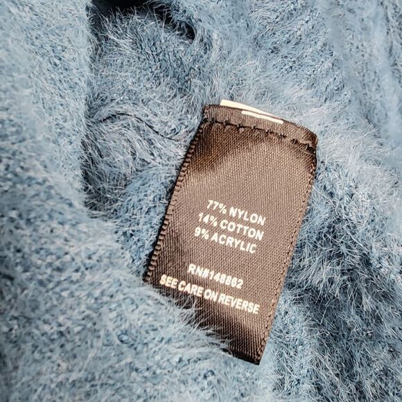 5X 28W Torrid Blue Shrug Eyelash Sweater Bolero Textured Knit Crop 90s Y2K Fuzzy - Picture 6 of 8